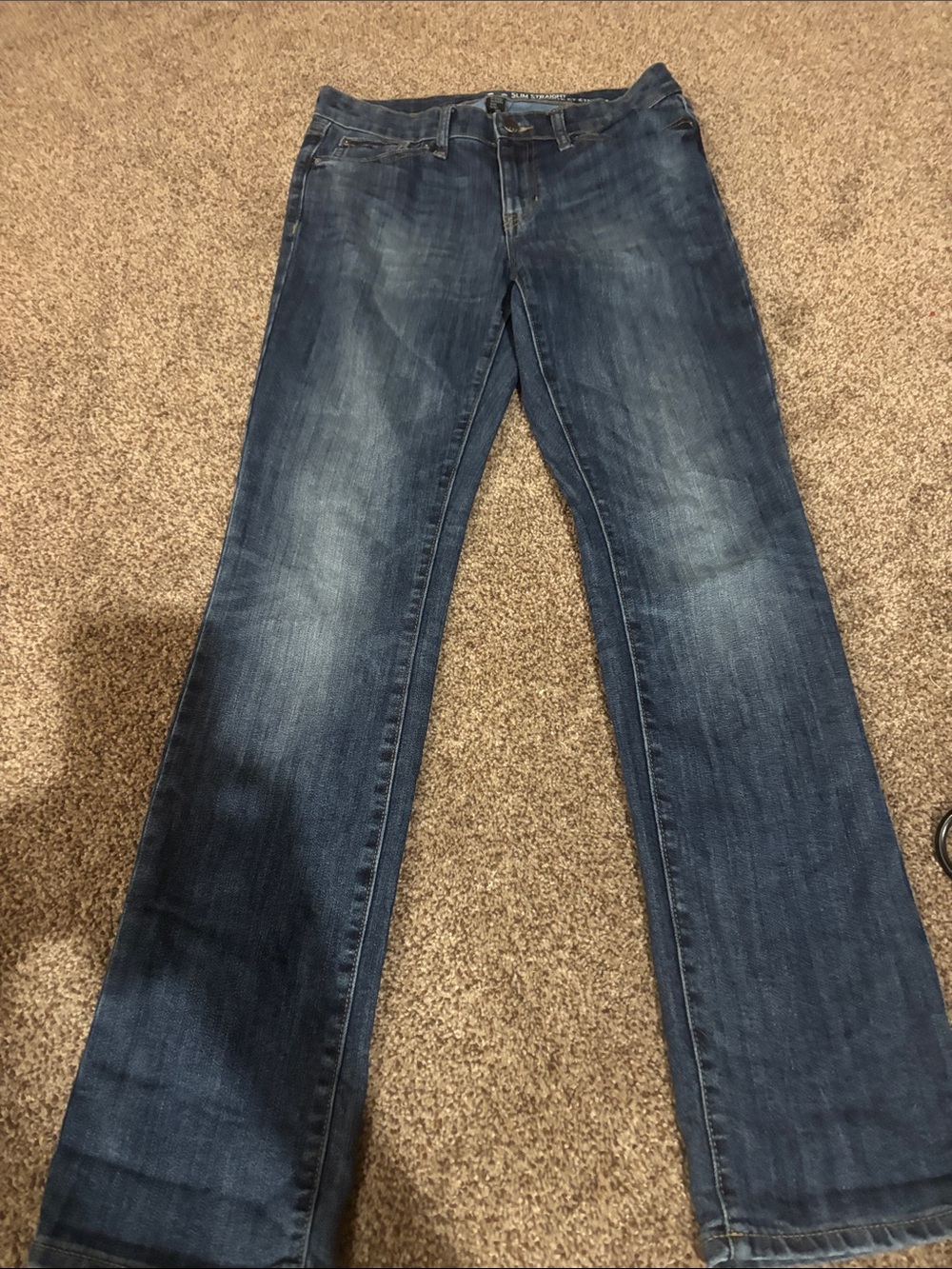 GAP Women's Straight Leg Jeans in Dark Blue Wash